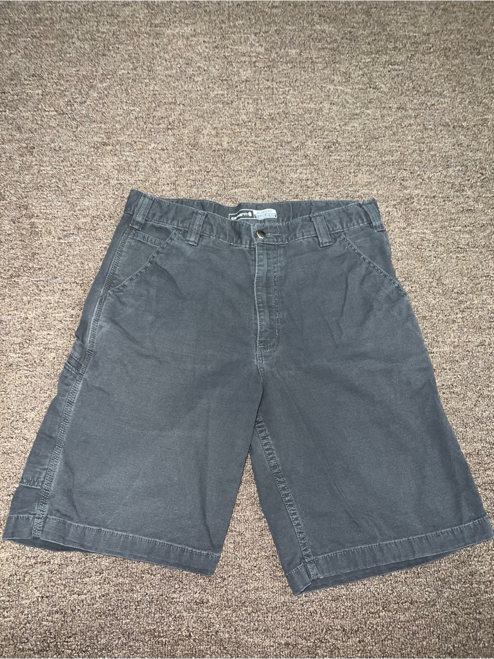 Carhartt Men's Charcoal Flat Front Shorts
